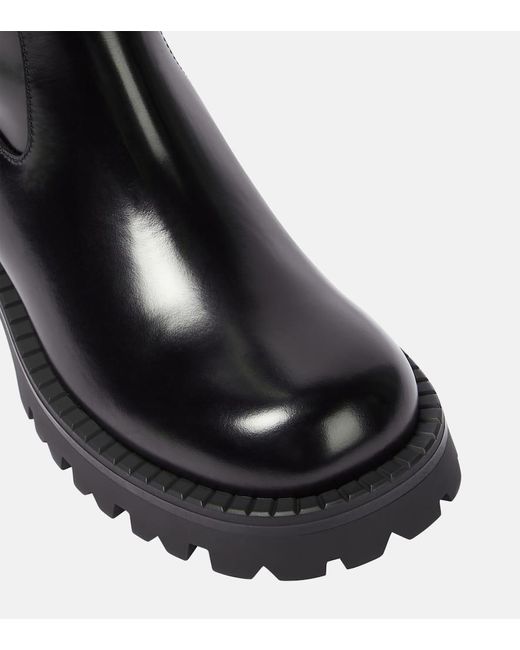 Versace Black Patent Leather Knee-high Boot