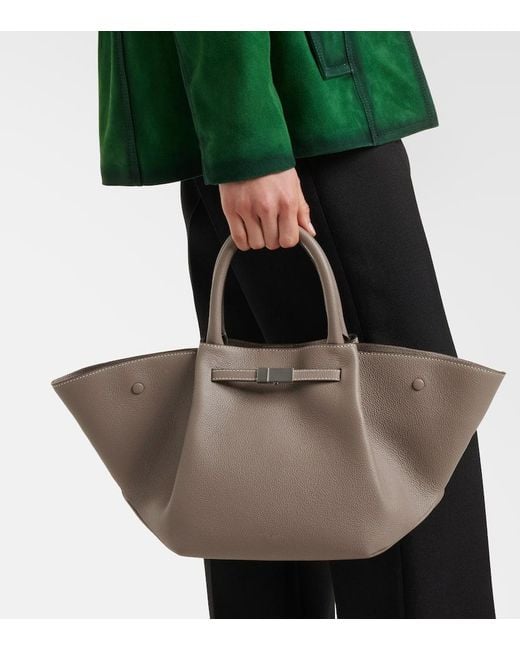 DeMellier London Gray Tote New York Midi Aus Leder
