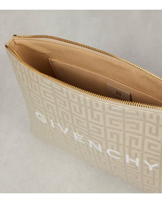 Givenchy Natural Logo Coated Canvas Pouch