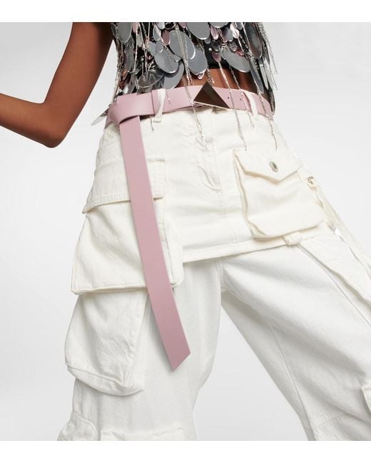 The Attico Pink Leather Belt