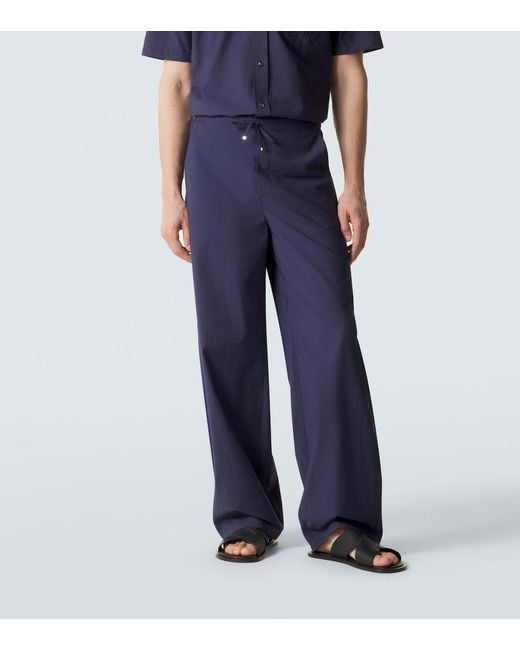 Loewe Blue Paula's Ibiza Cotton-Blend Wide-Leg Pants for men
