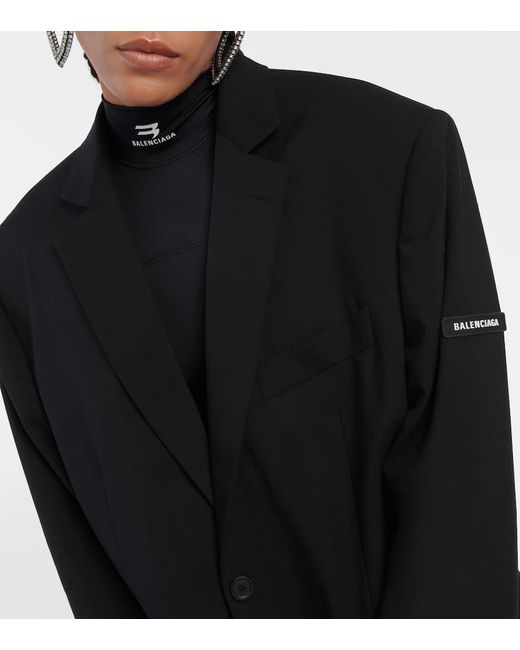 Blazer De Lana Balenciaga de color Black