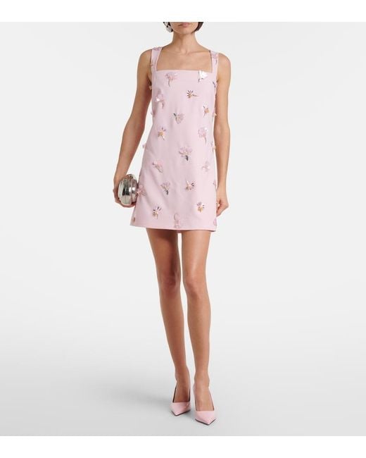 Jonathan Simkhai Pink Ella Embellished Minidress