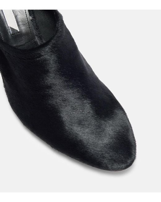 Christen Black Elipse 75 Calf Hair Mules