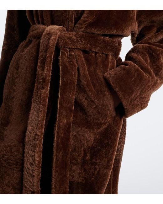 Arma Brown Dilan Shearling Wrap Coat