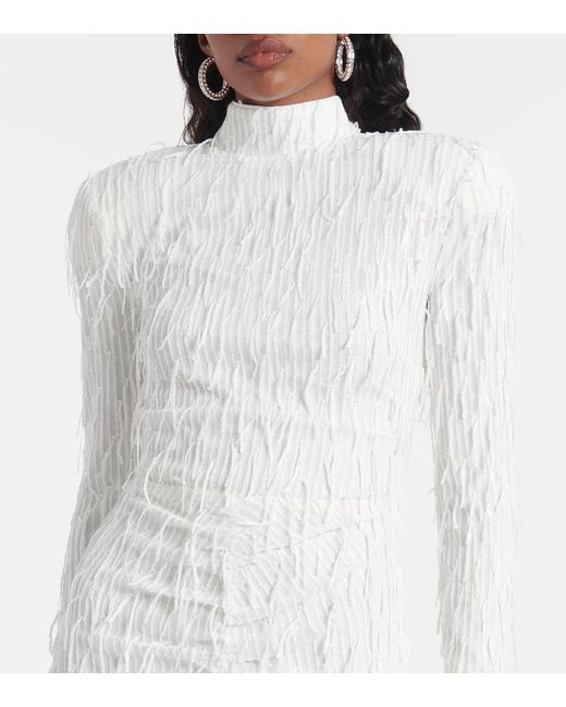 ROTATE BIRGER CHRISTENSEN White Minikleid Mit Pailletten