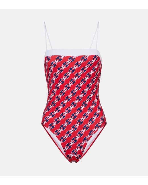Maillot De Bain Imprime Gucci en coloris Red