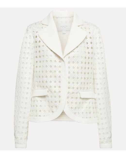 Giambattista Valli White Macrame Jacket