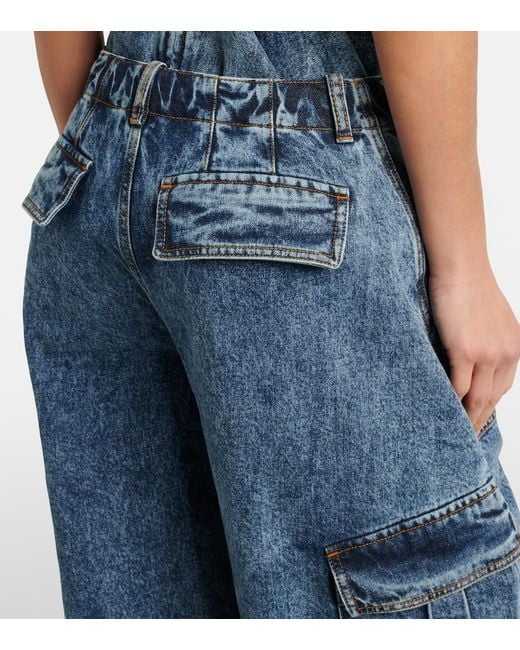 Alaïa Blue Barrel-Leg Jeans
