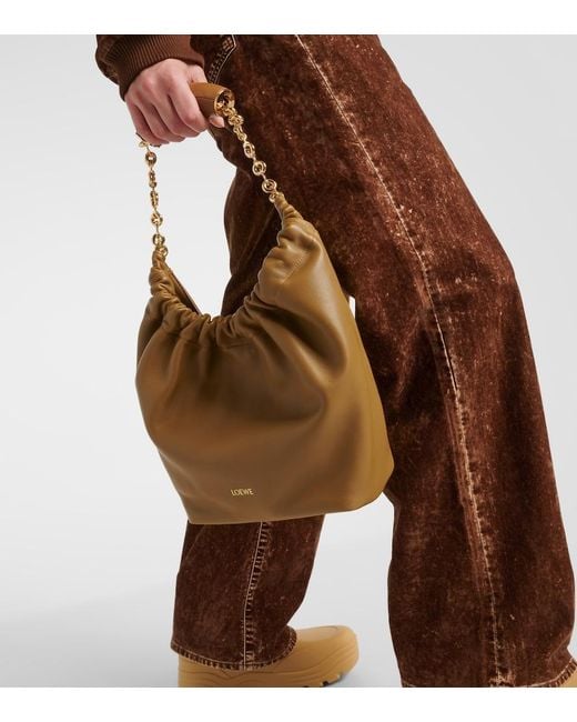 Loewe Brown Squeeze Small Leather Shoulder Bag