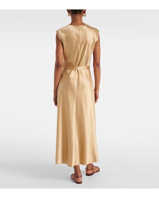 Robe Midi Garnier En Satin De Soie Joseph en coloris Natural