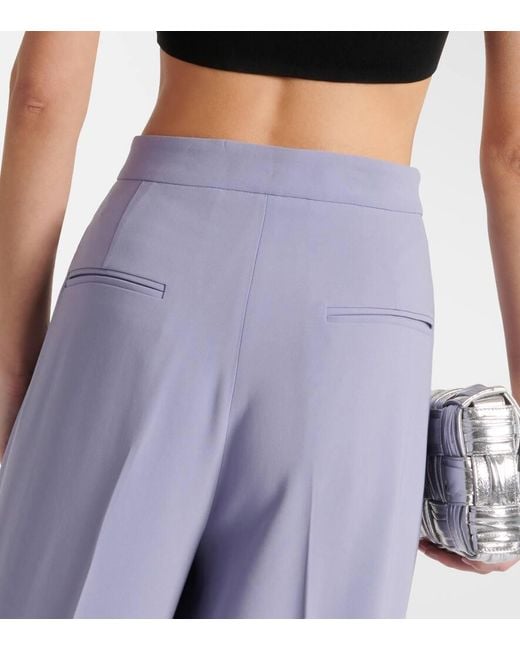 Altuzarra Blue Weite High-Rise-Hose Laski