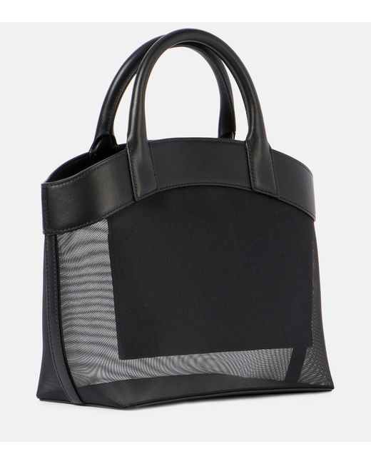 SAVETTE Black Tote Tondo Small Aus Mesh