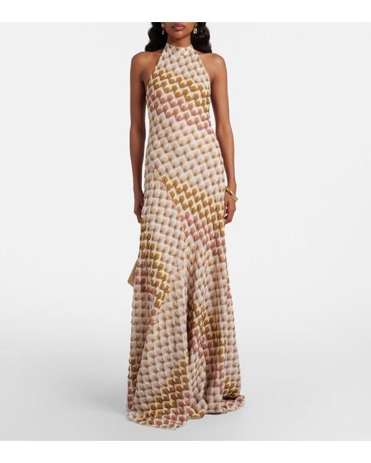 Missoni Metallic Halterneck Lame Gown