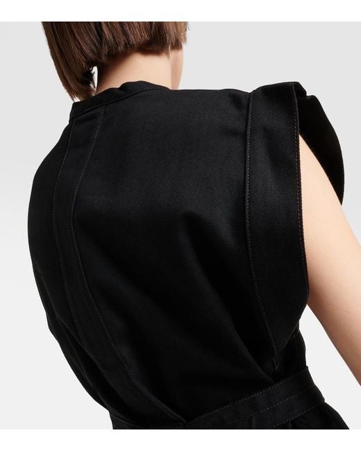 Lemaire Black Chasuble Belted Denim Top