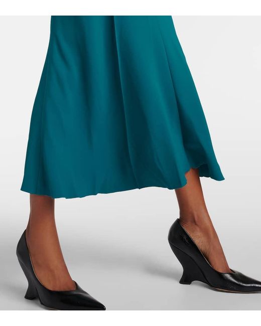 Victoria Beckham Green Cady Midi Dress