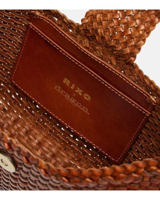 Rixo Brown X Dragon Diffusion Saorise Small Shoulder Bag