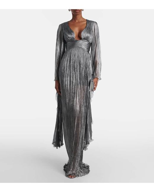 Maria Lucia Hohan Gray Robe Catia Aus Seide
