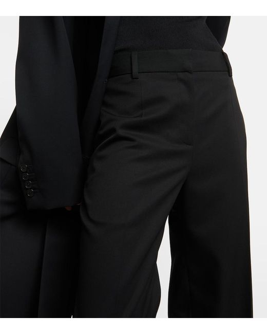 The Row Blue Encore Wool Flared Pants