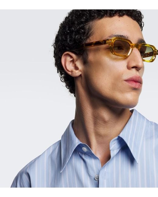 sato Yellow Vega Rectangular Sunglasses for men