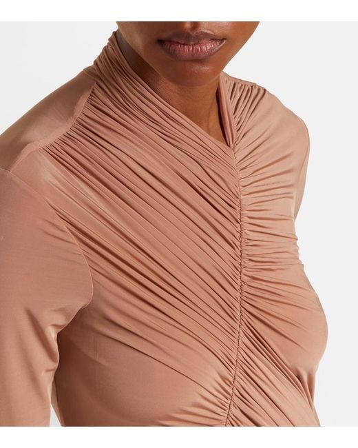 Stella McCartney Pink Draped Bodysuit