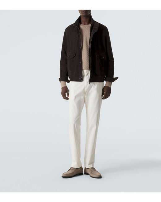 Brioni Natural Cotton, Silk, And Cashmere Sweater for men