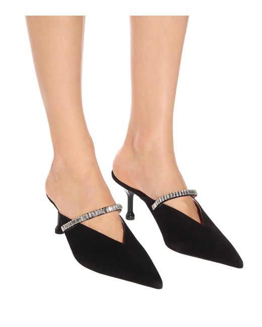 prada mules with crystals