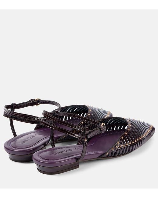 Ulla Johnson Brown Ballerinas Violette Aus Lackleder