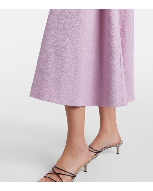 Veronica Beard Pink Mackey Cotton-Blend Midi Dress