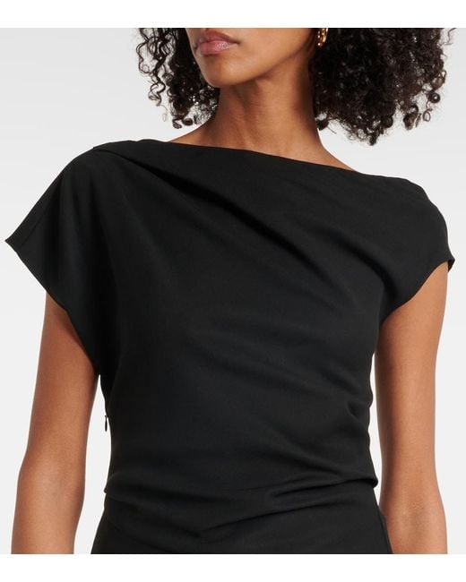 Jonathan Simkhai Black Saskia Draped Top