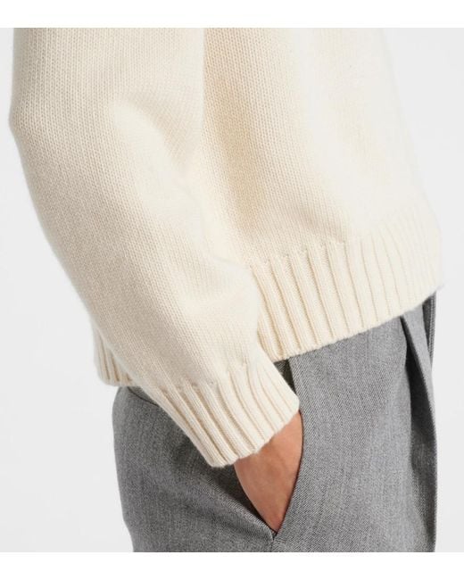 Plan C Natural Wool And Cashmere Sweater