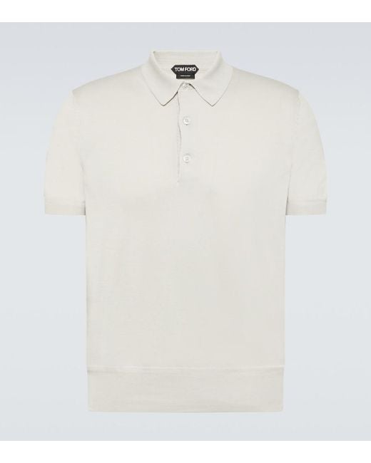 Tom Ford White Wool Polo Shirt for men