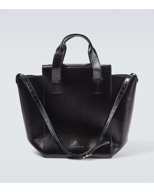 Our Legacy Black More Leather Tote Bag for men