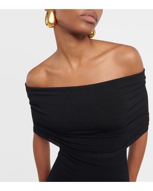 Wardrobe NYC Black Off-Shoulder Minidress