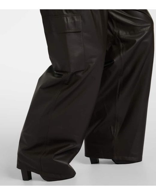 Pantaloni cargo in pelle di Yves Salomon in Gray