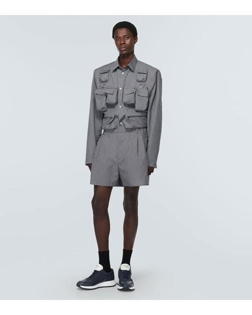 Prada Calf Leather Sneakers For Ss24 in Blue for Men | Lyst