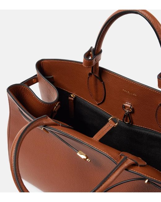 DeMellier London Brown Hudson Small Leather Tote Bag