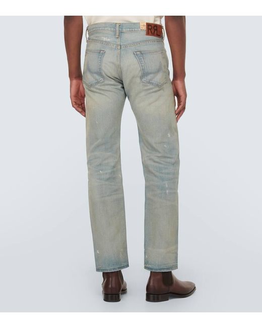 RRL Mid-Rise Straight Jeans in Blue für Herren
