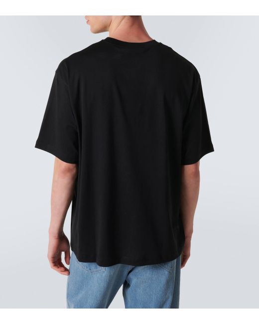 Acne Black Face Cotton Jersey T-shirt for men