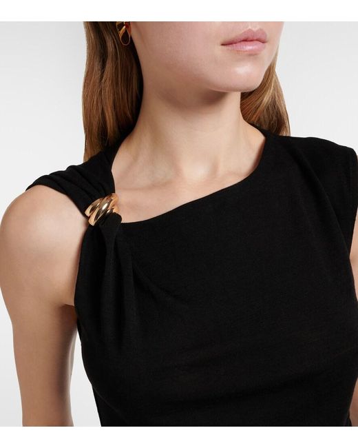 Vince Black Wool-Blend Top