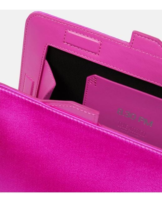 Clutch 8.30 PM en mezcla de seda The Attico de color Purple