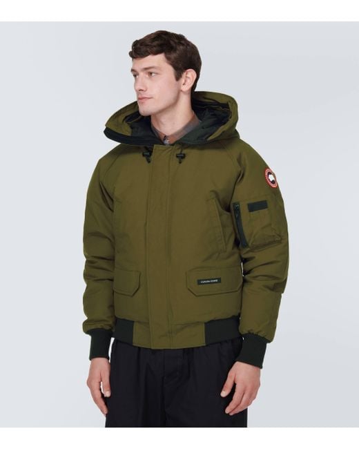 Canada Goose Brown Chilliwack Hooded Arctic-tech Bomber Jacket Military Green for men