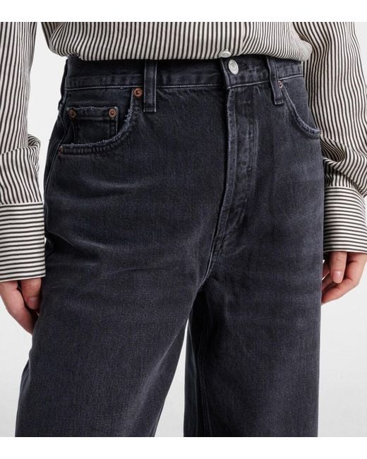 Agolde Blue Low Slung Baggy Wide-Leg Jeans