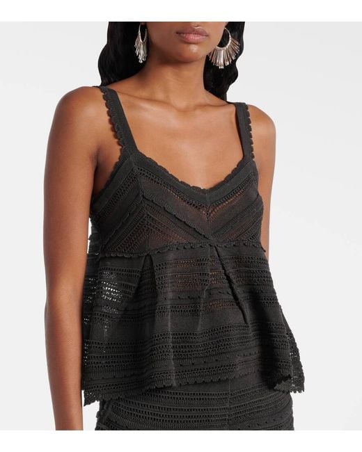Top Lucky De Encaje Zimmermann de color Black