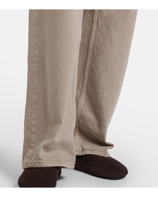 The Row Natural Finbar Wide-Leg Jeans