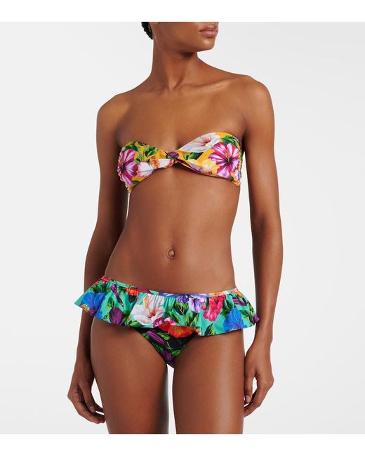 Dolce & Gabbana White Floral Bikini
