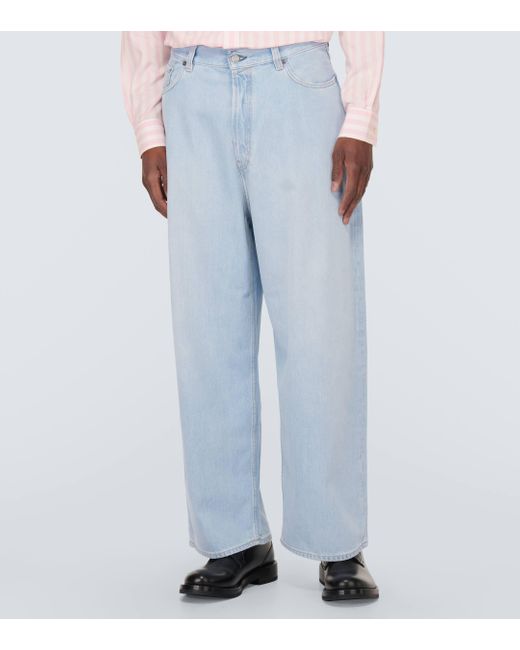 Acne Blue Mid-rise Wide-leg Jeans for men