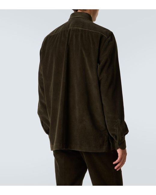 Rubinacci Hemd Aus Baumwoll-Cord in Black für Herren