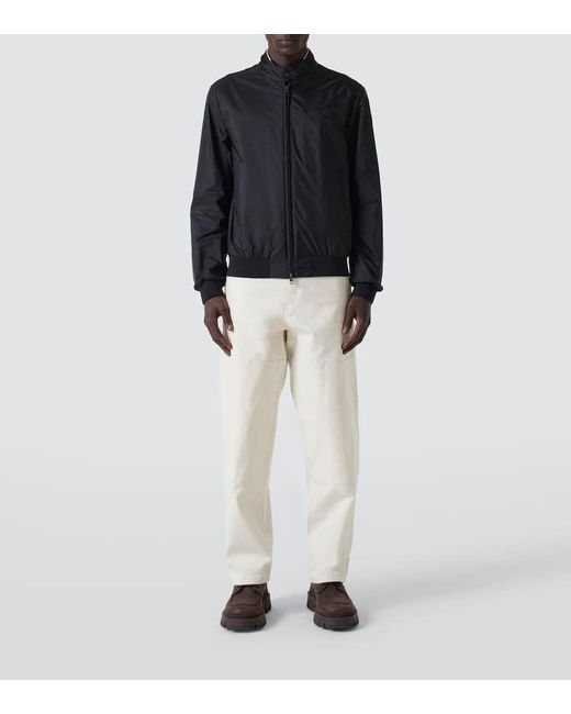 Felpa Reppe Con Zip E Logo di Moncler in Black da Uomo