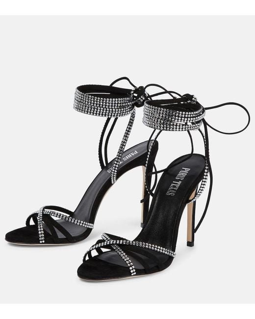 Paris Texas Black Holly Nicole Leather Sandals